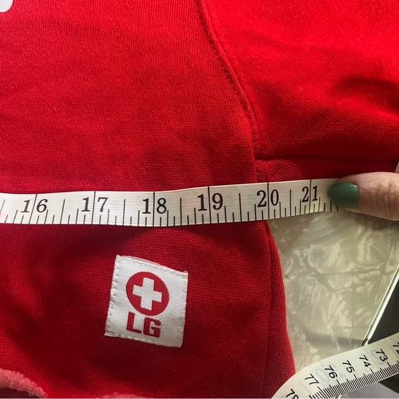 lifeguard red cropped pullover ladies hoodie myrtle beach sc size small summer - Picture 6 of 7